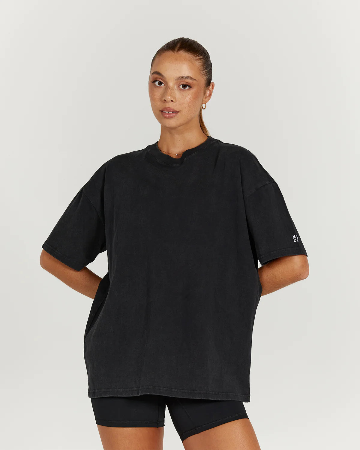 Muscle Republic | Essentials Tee - Faded Black Wool Fabric Cashmere Fabric Tweed Fabric Muscle Republic | Essentials Tee - Faded Black Wool Fabric Cashmere Fabric Tweed Fabric