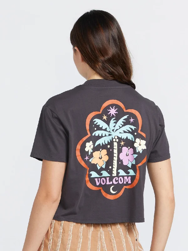 Pocket Dial T-shirt - VINTAGE BLACK Welt Pockets Slit Pockets Flap Pockets