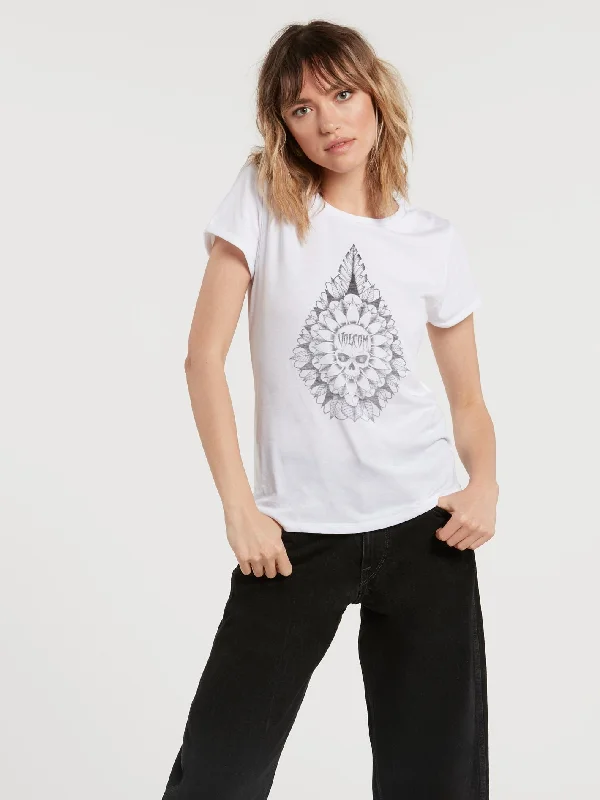 Radical Daze T-shirt - WHITE Notch Collar Peter Pan Collar Cowl Neck
