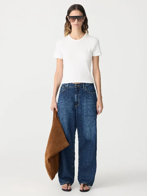 rib baby t.shirt Notch Collar Peter Pan Collar Cowl Neck