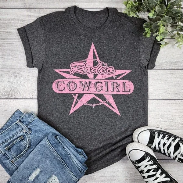 Rodeo cowgirl T-Shirt Cotton Fabric Linen Fabric Terry Fabric