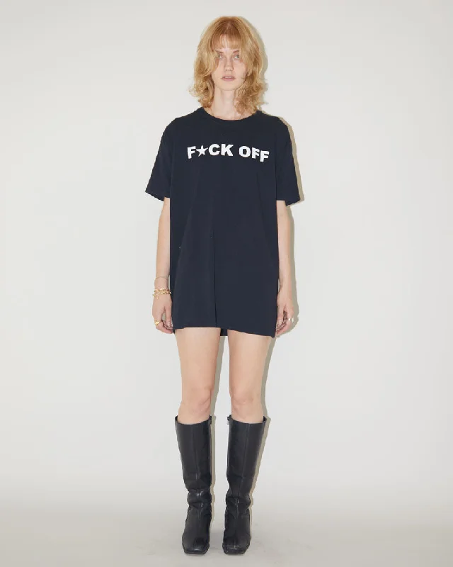 Rokit Originals Repurposed Vintage Edition F*CK OFF Tee - XL Beaded Sequined Faux Fur Rokit Originals Repurposed Vintage Edition F*CK OFF Tee - XL Beaded Sequined Faux Fur