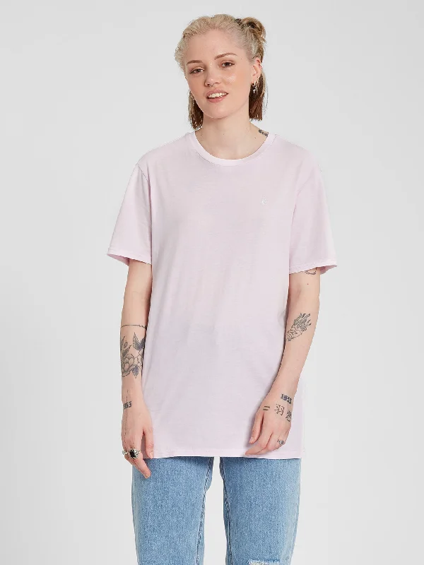Solid Stone T-shirt - Lavender Front Pockets Side Pockets Patch Pockets