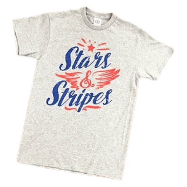 Stars & Stripes T-Shirt Terry Blend Velvet Blend Canvas Blend