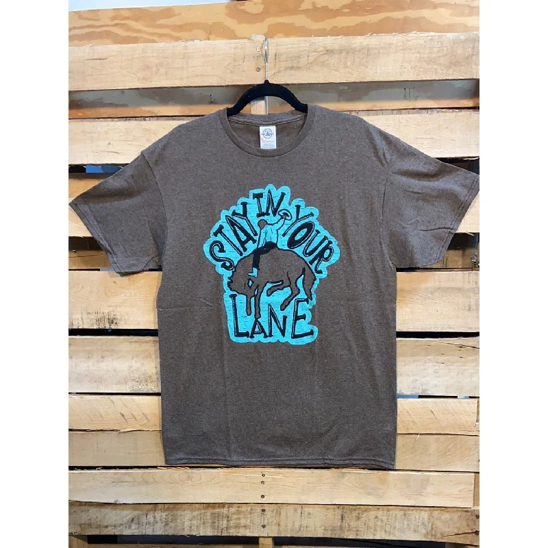 Stay in your lane t-shirt Denim Fabric Leather Fabric Suede Fabric
