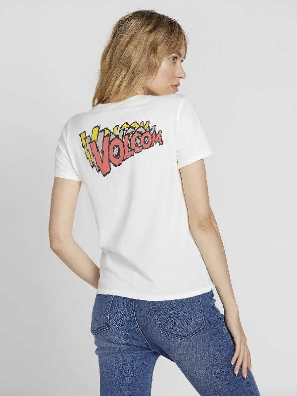 Stoked On Stone T-shirt - Star White Collared T-Shirt Boat Neck A-Line