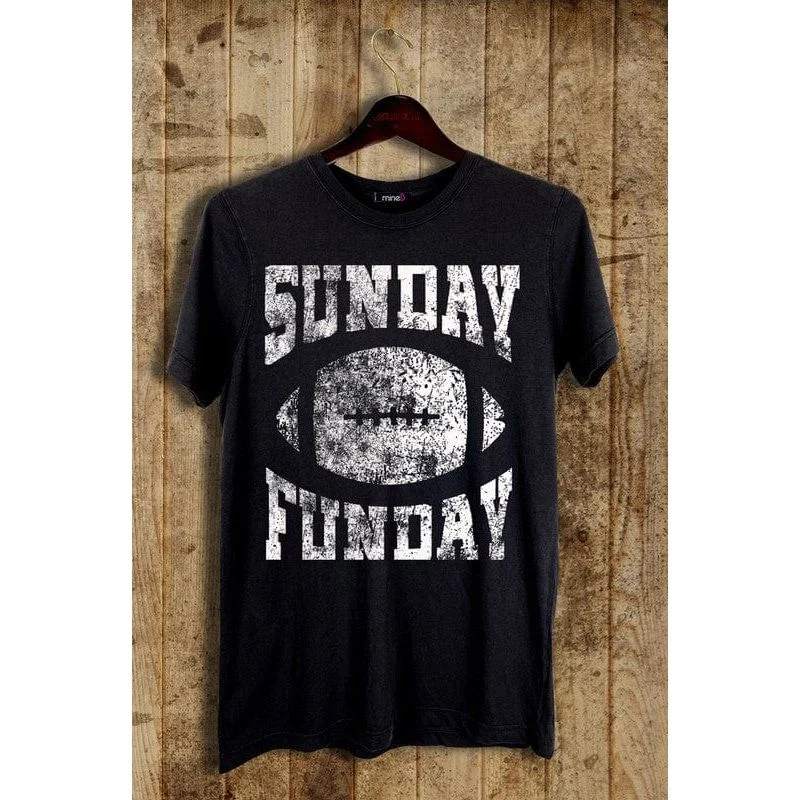 Sunday Funday Football Graphic Tee Terry Blend Velvet Blend Canvas Blend