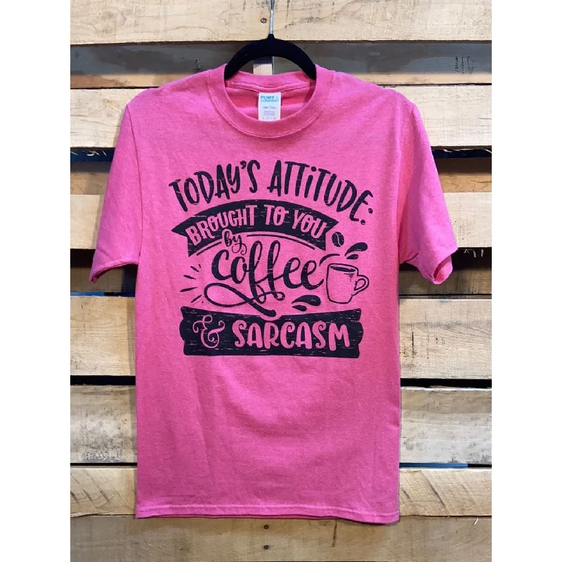 Today's attitude - coffee & sarcasm t-shirt Boxy Fit Fitted Loose