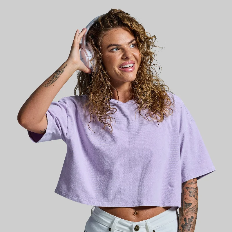 Training Crop Tee 2.0 (Washed Orchid) Machine Wash Dry Clean Hand Wash