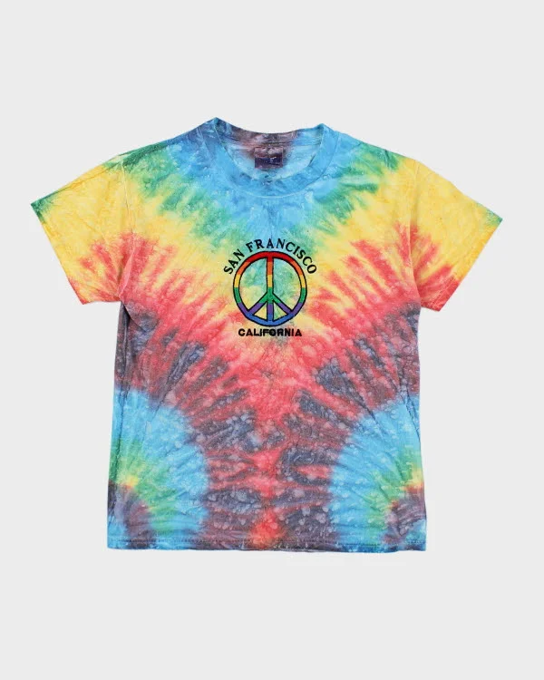 Vintage 2000's Tye Dye San Francisco Baby T-Shirt - S Zippered Front Buttoned Front Snap Front Vintage 2000's Tye Dye San Francisco Baby T-Shirt - S Zippered Front Buttoned Front Snap Front
