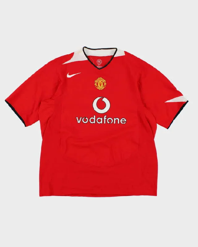 Vintage Manchester United 2004/06 Home Shirt - XXL Faux Fur Fabric Real Fur Fabric Shearling Fabric Vintage Manchester United 2004/06 Home Shirt - XXL Faux Fur Fabric Real Fur Fabric Shearling Fabric