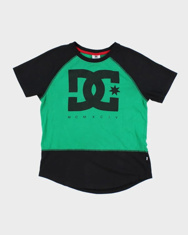 Vintage Y2K DC Skate CO. Baby T-Shirt - M Fleece Fabric Down Fabric Feather Fabric