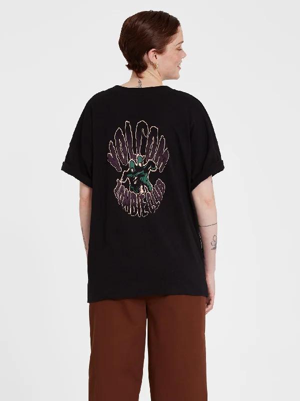 Voltrip T-shirt - BLACK Polka Dot Checkered Tartan