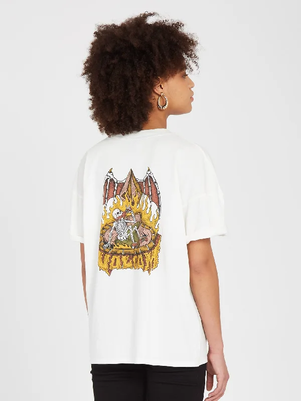 Voltrip T-shirt - STAR WHITE Ribbed T-Shirt High Neck Heavyweight