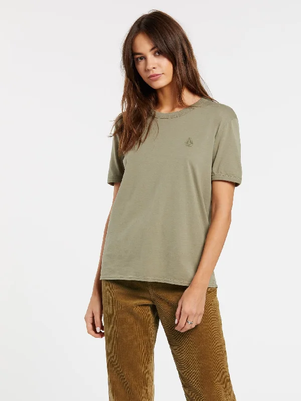 Ringer T-shirt - GREEN TEA Layered Multi-layer Single Layer