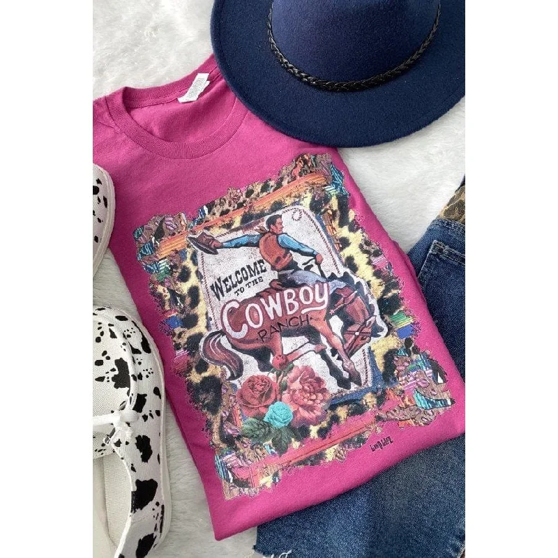 Welcome To The Ranch T-Shirt Sequined Glittery Shiny