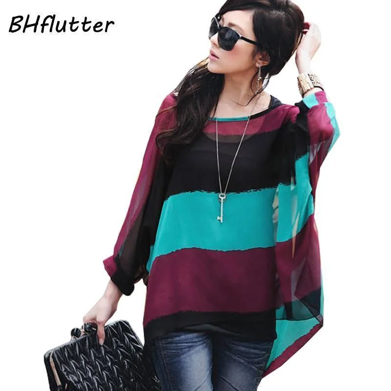 Women Batwing Sleeves Printed chiffon Shirt Top Chenille Fabric Brocade Fabric Lace Fabric Women Batwing Sleeves Printed chiffon Shirt Top Chenille Fabric Brocade Fabric Lace Fabric