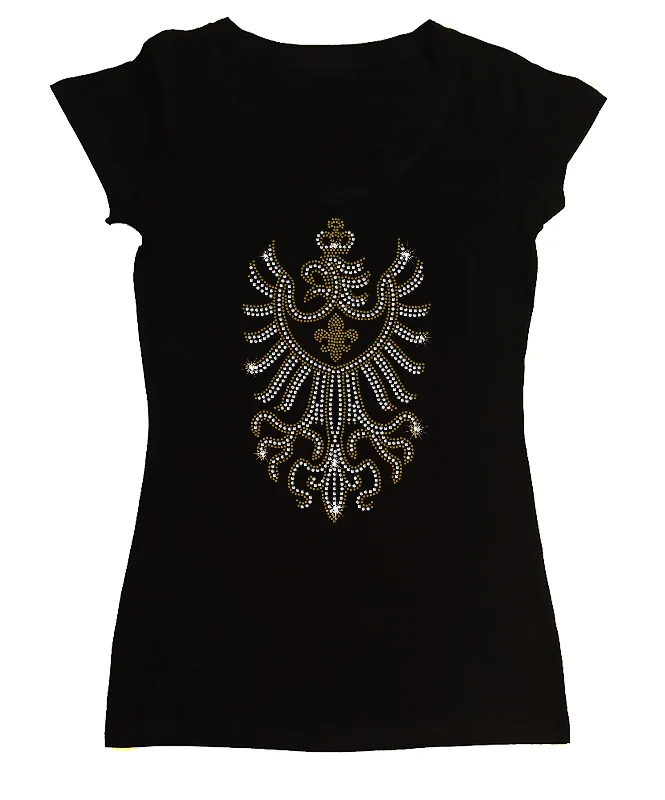 Women's Rhinestone Fitted Tight Snug Shirt European Eagle Layered Multi-layer Single Layer Women's Rhinestone Fitted Tight Snug Shirt European Eagle Layered Multi-layer Single Layer