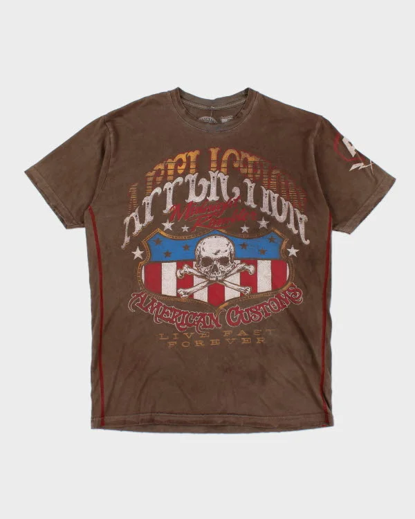 Y2k 00s Affliction T-shirt - XL Welt Pockets Slit Pockets
