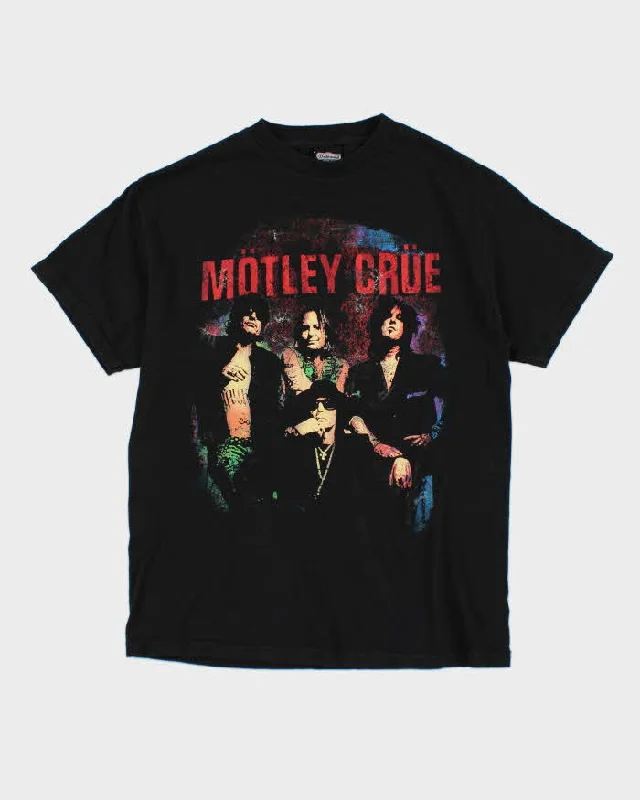 Y2k 00s Motley Crue 2005 Tour Band T-shirt - M Mesh Blend Leather Blend Suede Blend
