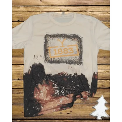 Yellowstone 1883 bleached tee Sequined Glittery Shiny