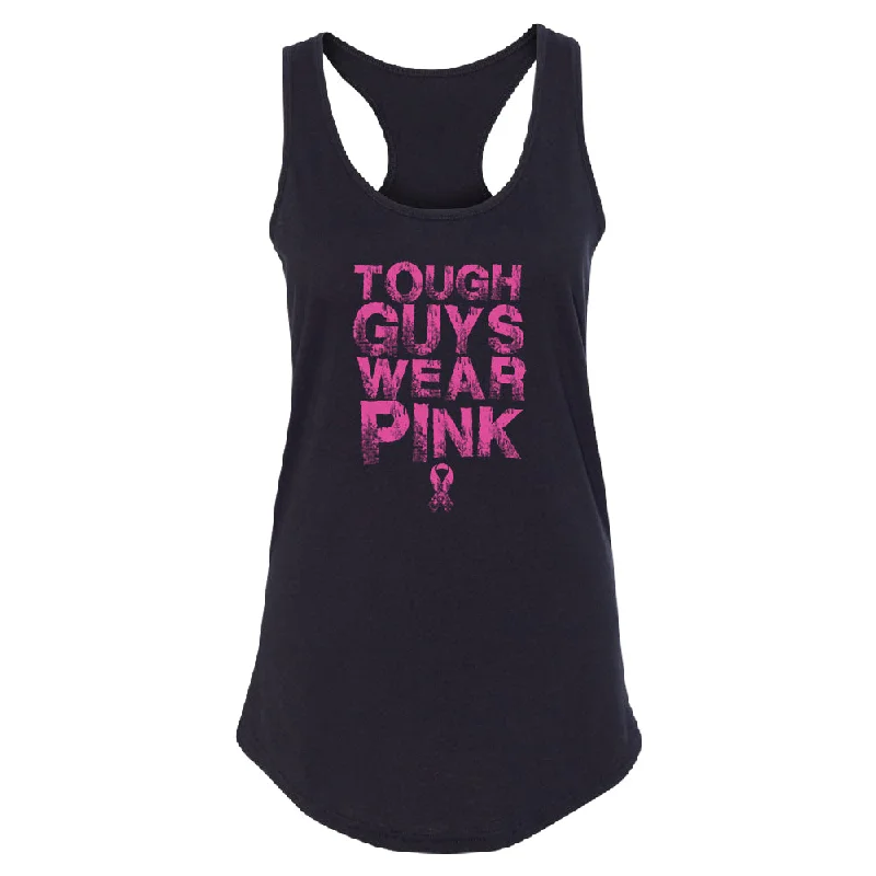 Zexpa Apparel™ Tough Guys Wear Pink Women's Racerback Breast Cancer Awareness Shirt Zippered Front Buttoned Front Snap Front Zexpa Apparel™ Tough Guys Wear Pink Women's Racerback Breast Cancer Awareness Shirt Zippered Front Buttoned Front Snap Front