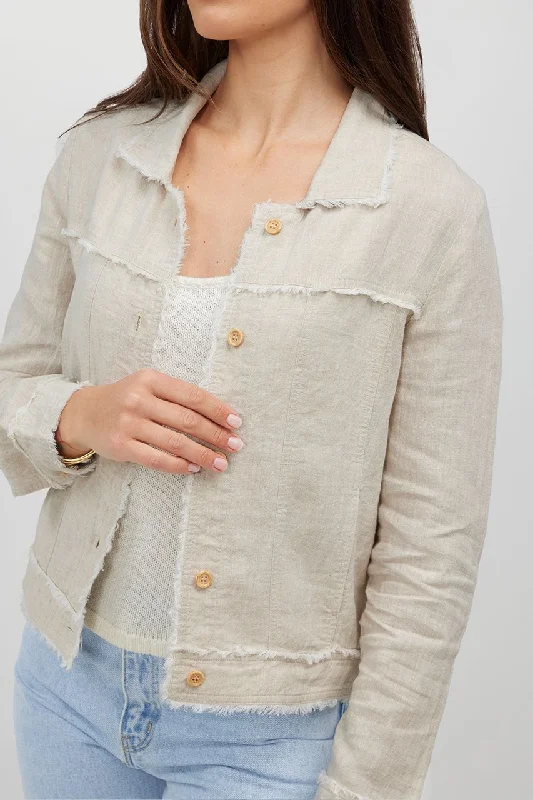 Humidity Bella Linen Jacket Satin Jacket Silk Jacket Chiffon Jacket