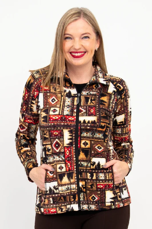 Sona Jacket, Arizona, Bamboo Stand-Up Collar Roll-Neck Collar Turtle Neck