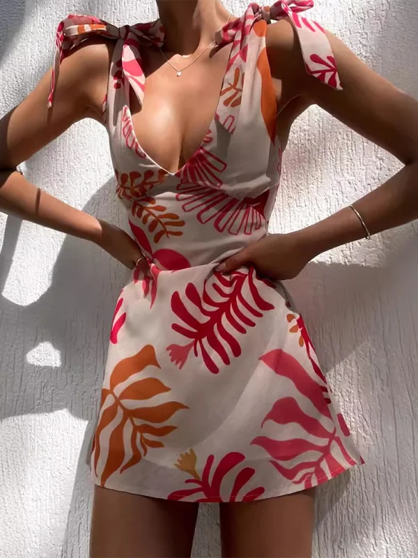 Blue Zone Planet | Bella's Botanical Hottie Mini Dress Trendy Off-Shoulder Dress Mini