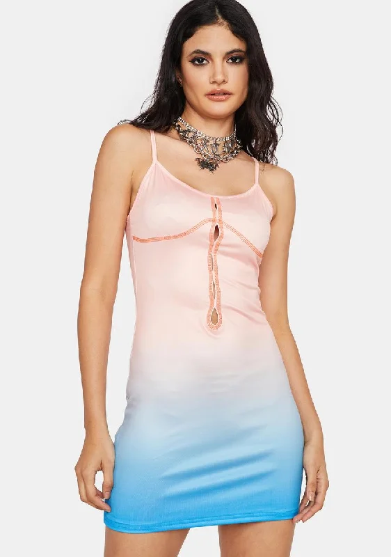 Clear Morning Mini Dress Chic Mini Dress with V-Neck