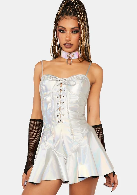 Cosmic Maximized Pleasure Mini Dress Trendy Crossover Mini Dress