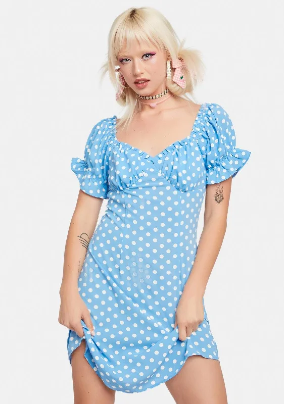 Dancer Limits Puff Mini Dress Trendy A-Line Mini Dress