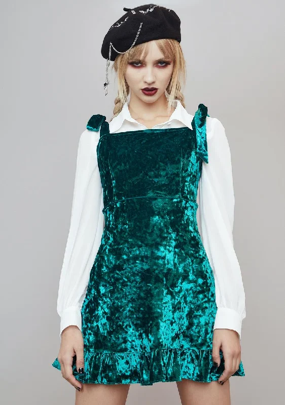 Envious Lovers Velvet Mini Dress Classic Striped Mini Dress
