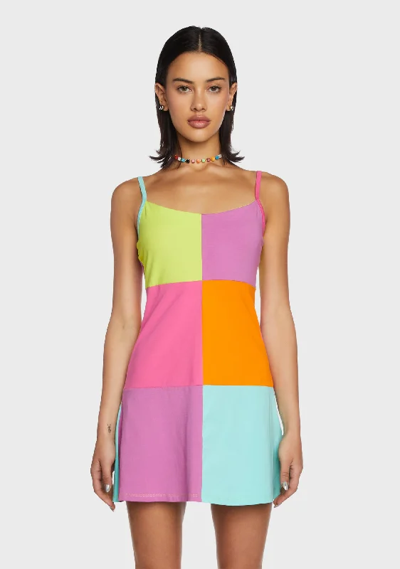 Feelin' Kitschy Mini Dress Fashionable Denim Mini Dress