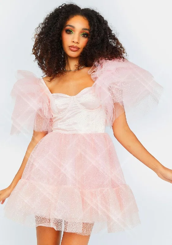 Fell From A Star Mini Dress Comfortable Fit-and-Flare Mini Dress