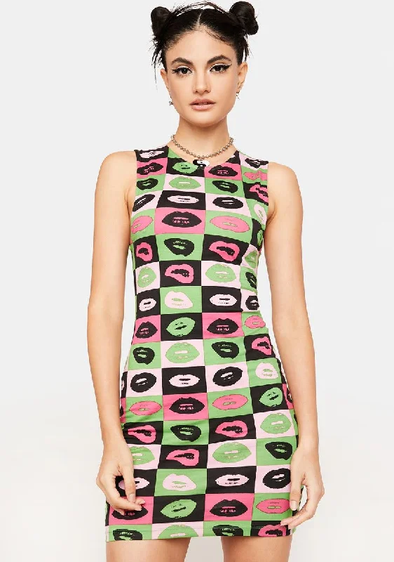 Gele Mini Dress Chic Halter Mini Dress