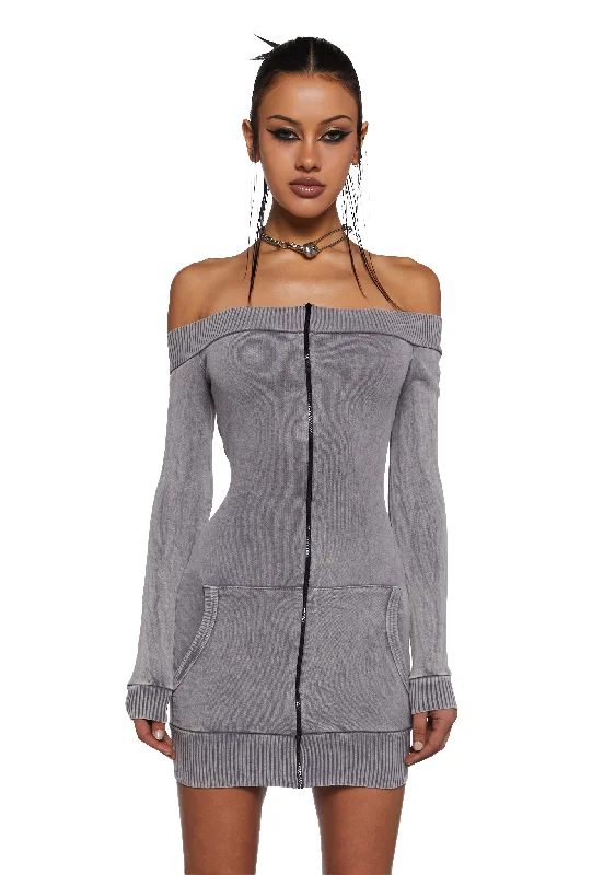 Get You Back Mini Dress Fashionable Off-Shoulder Mini Dress