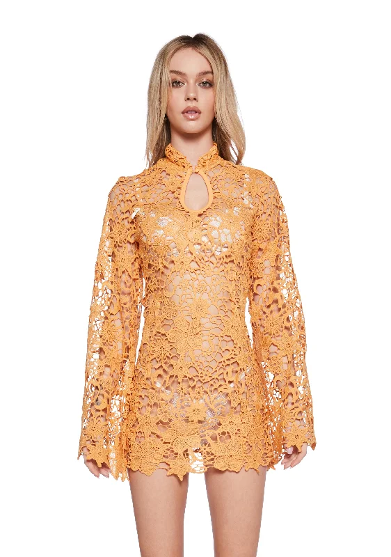 Groovy Kind Mini Dress - Orange Trendy Cut-Out Mini Dress