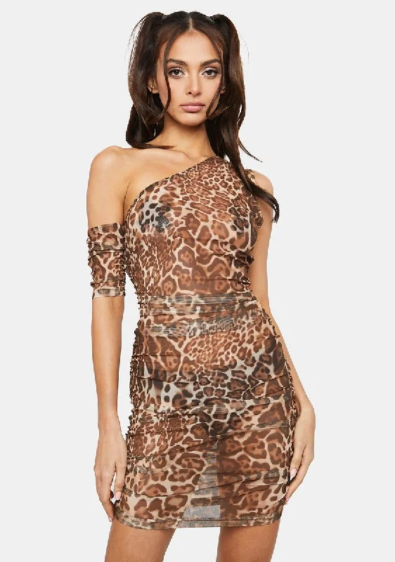 Leopard Dirty Dancing Mini Dress Trendy Floral Mini Dress