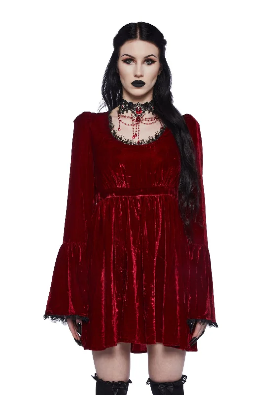 Lovers Anonymous Mini Dress Elegant Velvet Mini Dress