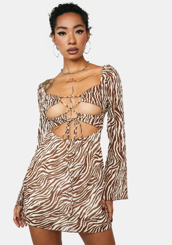 Obvious Disguise Mini Dress Trendy Button-Detail Mini Dress