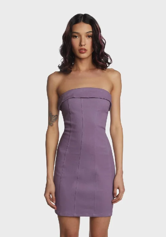 Orchid The Truth Hurts Mini Dress Cozy Cowl Neck Mini Dress