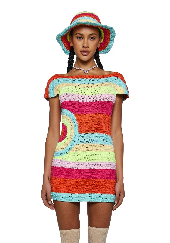 Parklife Crochet Low Back Mini Dress Cozy Satin Mini Dress