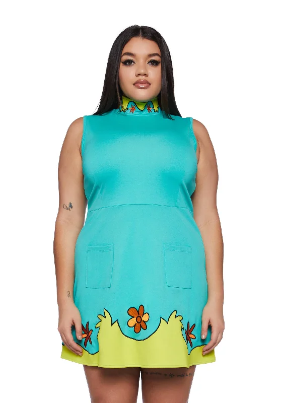 Plus Mystery Machine Mini Dress Stylish Ruffle Mini Dress