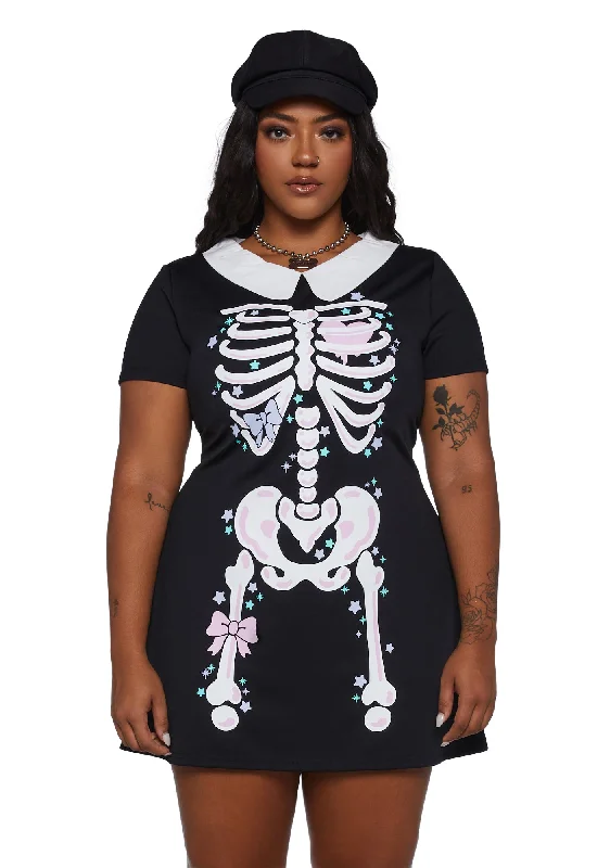Plus Rattle My Bones Mini Dress Casual Button-Up Mini Dress