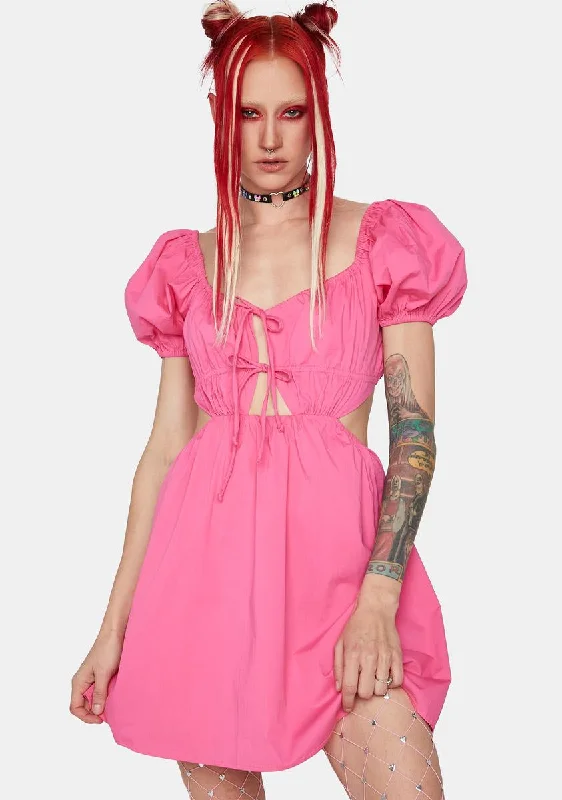 Pretty Time Stops Mini Dress Trendy Crossover Mini Dress