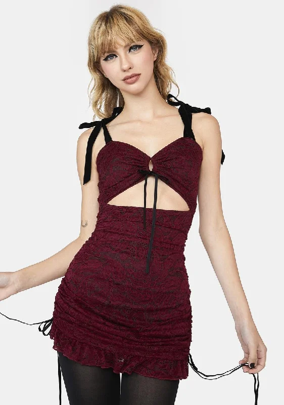 Promise You Heaven Mini Dress Elegant Velvet Mini Dress