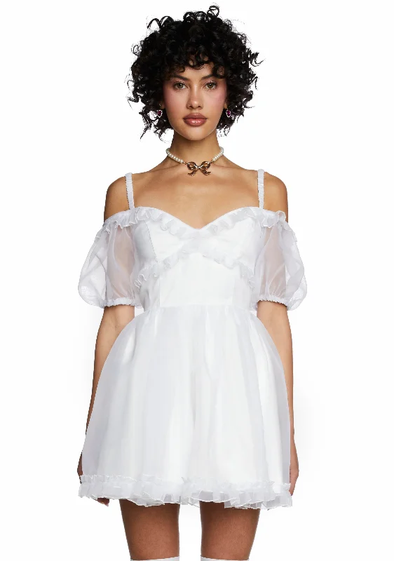 Sense N' Sensibility Mini Dress - White Comfortable Bodycon Mini Dress