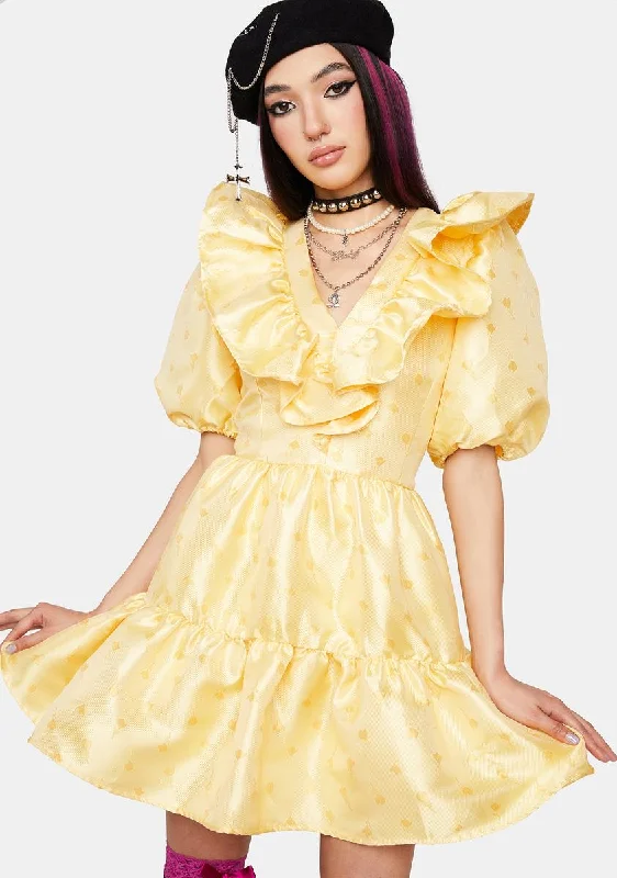 Starfish Ruffle Mini Dress Cozy Long Sleeve Mini Dress