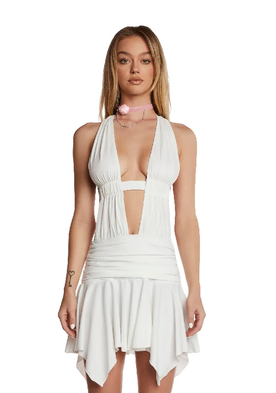 Starlet Mini Dress - White Chic Bohemian Mini Dress